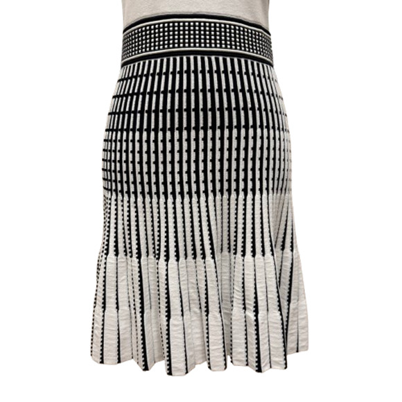 Ted Baker Eastyn Black White Striped Knit Dress Size 2 M Sleeveless - Picture 9 of 12